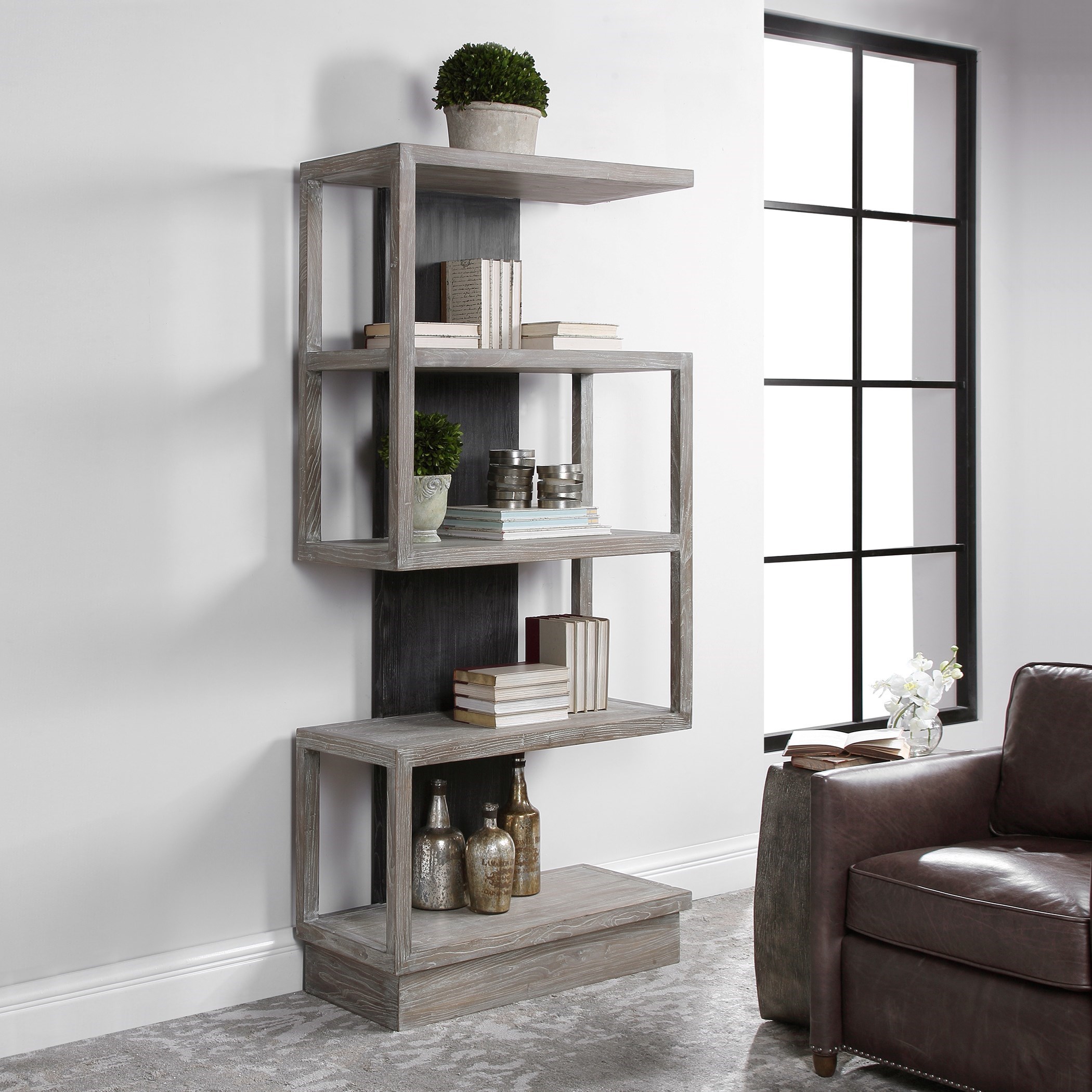 Uttermost Accent Furniture Bookcases Nicasia Modern Etagere Sheely